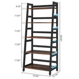 Tribesigns 5-Tier Bookshelf Industrial Bookcase, 5 Shelf Ladder Shelf Book Storage Shelf Organizer for Living Room, Home Office Tribesigns