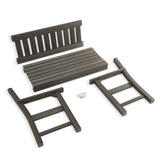 ACUEL Dark Brown 2-Person Outdoor Garden Bench – Durable Poly Lumber Patio Furniture ACUEL