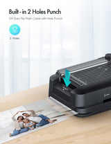 SINOPUREN 9-Inch Thermal Laminator Machine, 3-in-1 Laminator with Built-in Paper Trimmer, Hole Punch & Corner Rounder, 10 Laminating Pouches, Fast 3-Min Warm-Up, Jam-Free for Home, Office, School SINOPUREN