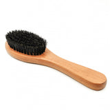 Menesia Pet Soft Brush with Wood Handle and Boar Bristle Hair - Soft Cat and Dog Grooming Brush for Short Hair Cats and Small Dogs - Gentle Massage and Dandruff Removal (Cat) menesia