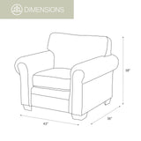 American Furniture Classics OS Home Office Furniture Club Chair, Microfiber, Brown with Sierra Lodge Tapestry American Furniture Classics