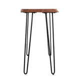 Alaterre Furniture Hairpin Natural Wood with Metal 48" Media Console Table, Live Edge, 16 in x 48 in x 30 in Alaterre Furniture