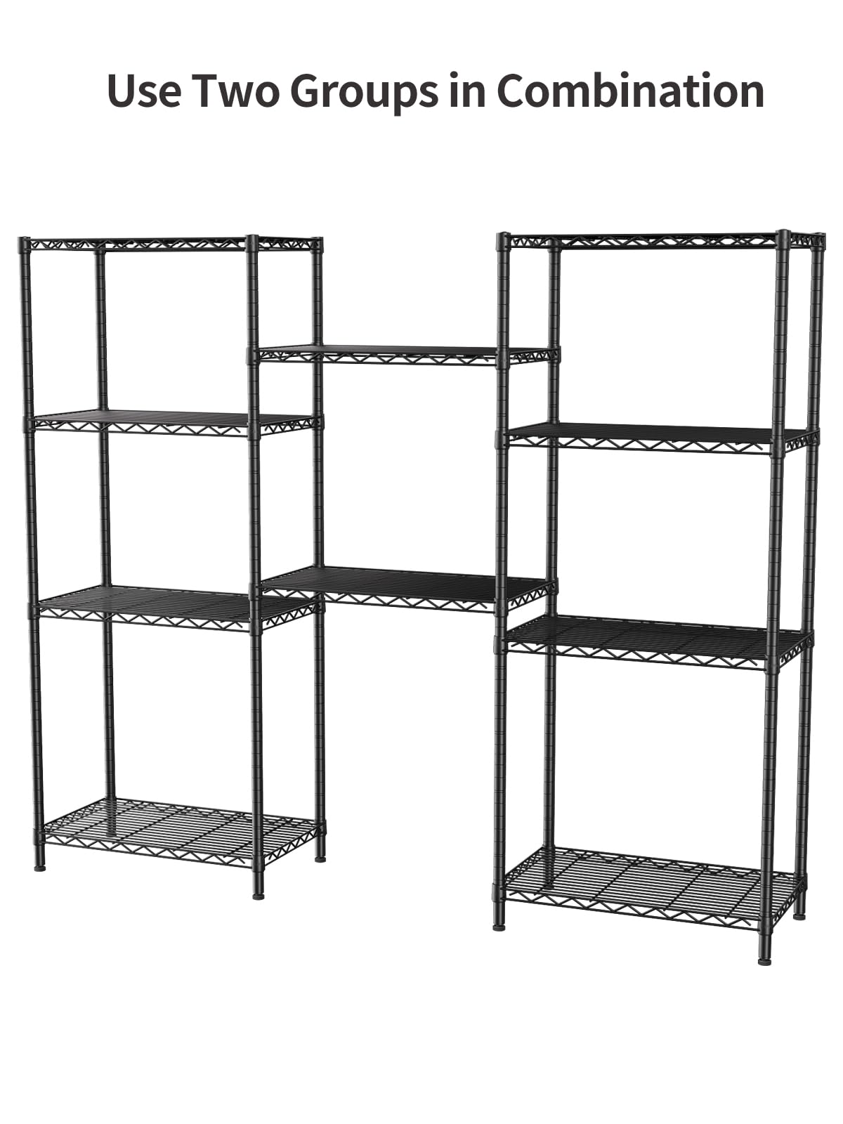 SINGAYE 5 Tier Storage Rack Wire Shelving Unit Storage Shelves Metal for Kitchen Laundry Pantry Closet 1000 Lbs Capacity 23.6" L x 14" W x 59.1" H Black SINGAYE