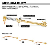 AWLOLWA Upgraded Oxygen & Acetylene Gas Cutting Torch and Welding Kit, Medium Duty Cutting Torch Welding Kit AWLOLWA