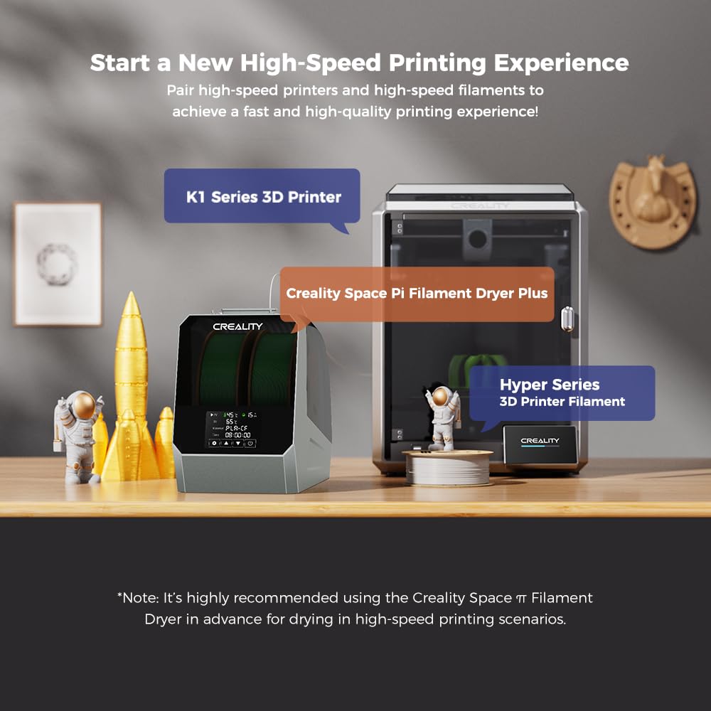 Official Creality Space Pi Filament Dryer Plus, Compatible with 1.75mm/2.85mm PLA PETG ABS Material, Filament Dehydrator, Spool Holder Cregrant3D
