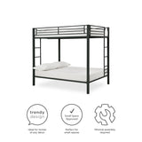 DHP Full Kids Metal Bunk Bed, Black DHP