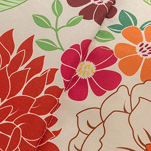 Makimoo Set of 4 Outdoor Dining Chair Cushions, Comfort Patio Seating Cushions, 44 x21x4.5 inch, Single Welt and Zipper, Blooming Fiesta Makimoo