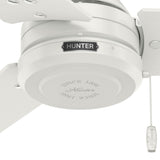 Hunter Fan Company 59263 Cassius 52 Inch 3 Blade 3 Speed Wooden Indoor/Outdoor Ceiling Fan with Pull Chain Control, Light Stripe, 52", Fresh White Finish Hunter Fan Company