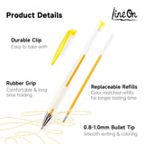 Gel Pens, 50 Pack Gel Pen Set 25 Colored Gel Pen with 25 Refills for Adults Coloring Books Drawing Doodling Crafts Scrapbooking Bullet Journaling Lineon