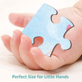 MoinKidz 48 Piece Puzzles for Kids Ages 3-5, Fun Mermaid Wooden Jigsaw Puzzles for 3 Year Old with Unique Puzzle Pieces, Preschool Toddler Puzzles Ages 4-8 with Puzzle Tray MoinKidz