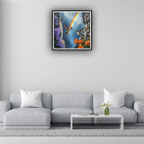 hill froeistung 5D Hummingbird Diamond Art Painting Kits for Adults,Bird,Rainbow Diamond dots, Flower DIY Full Drill Diamond Art Painting Set for Home Wall Decor Gifts (12X12 inch) hill froeistung