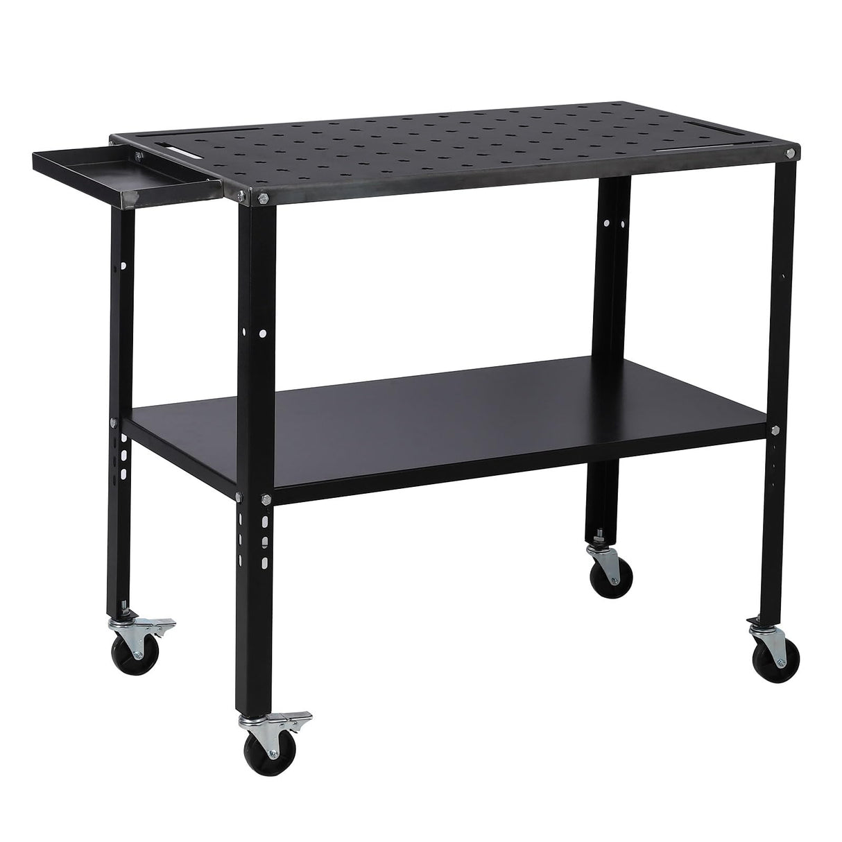 TROPOW Welding Table 36"x19", 5/8-inch Fixture Holes Steel Welding Workbench Table, 1200lbs Load Capacity Welding Table Portable Work Bench TROPOW