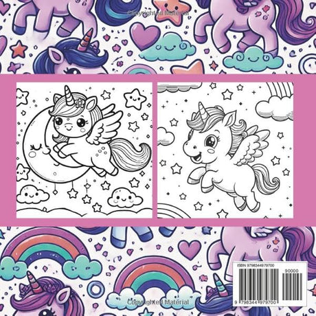 Unicorn Coloring Book for Girls Ages 4-8: Adorable and Fun Unicorn Coloring Pages for Young Girls WoodArtSupply