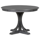 Harper & Bright Designs 5-Piece Round Dining Table Set for 4 People,Wooden Kitchen Furniture Set with 4 Upholstered Chairs, Retro Dining Table Chairs Set for Kitchen, Dinning Room (Dark Gray) Harper & Bright Designs