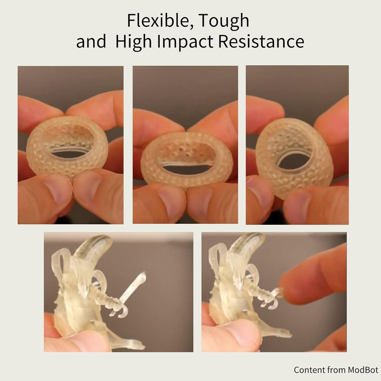 Siraya Tech Tenacious 3D Printer Resin Flexible 405nm UV-Curing Resin with High Impact Resistance Standard Photopolymer Resin for LCD DLP 3D Printing (1000g, Clear) Siraya Tech