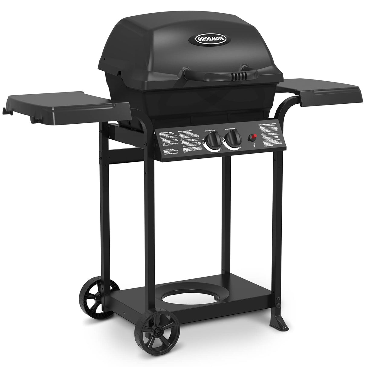 Broil-Mate, 24025BMT, Cast 2-Burner, Liquid Propane Gas Grill, Black Broil-Mate