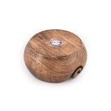 NIRMAN Wooden Yarn Bowl Hand Made by Indian Artisans with Premium Mango Wood for Knitting and Crochet (6" x 6" x 3'') NIRMAN