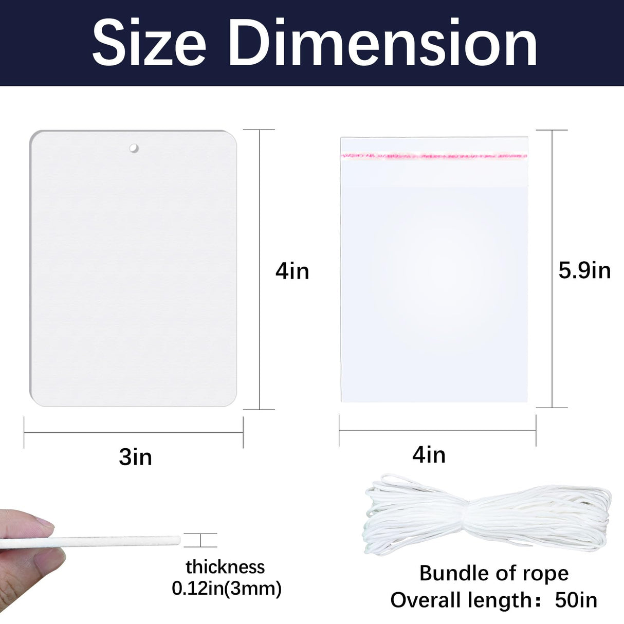 200 pcs sublimation air fresheners blanks ，sublimation car freshener blanks with packaging air freshener blanks DIY Air Freshener for Car and Home Hanging Decoration LIZOIDZSM