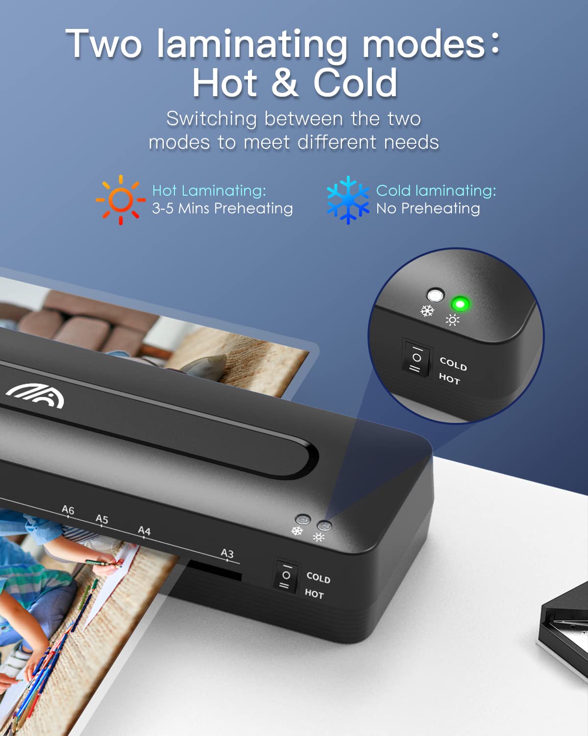 Laminator Machine A3 Laminating Machine - Laminator Machine 11x17, Cold Thermal Laminator with Cutter and Corner Rounder, 13 Inch Laminator Machine with Laminating Sheets for Home Office School MAXDONE