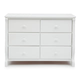 Delta Children Universal 6 Drawer Dresser with Interlocking Drawers - Greenguard Gold Certified, White Delta Children