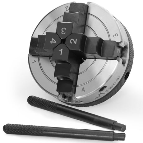 3 inch Mini Wood Lathe Chuck,4-jaw Self-Centering Lathe Chucks for Woodturning with 1 x 8TPI Thread,for Woodworking Lathe Tools HAowosi