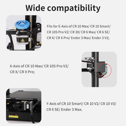 Creality Official 42-40 Stepper Motor, 3D Printer X/Y-Axis Extruder Stepping Motor 2 Phase 1A 1.8 Degree 0.4 N.M, Compatible with CR-10 Series and Ender-3 Series X/Y/E-axis （D-Shape） - WoodArtSupply