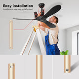 36-inch Ceiling Fan Downrod with Extension Cord, 3-foot Gold Ceiling Fan Extension Rod, 1-inch OD, Ceiling Downrod for Various Fans (Gold, Unthreaded) CEPGMNL
