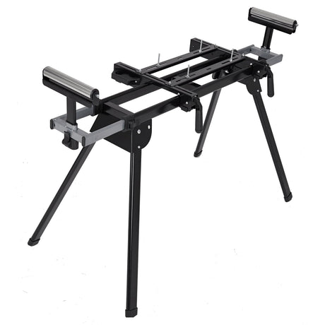 PioneerWorks Miter Saw Stand, 440 Lbs Load Capacity Saw Stand with Durable Iron Skeleton frame, , 76-4/5'' Max Sliding Rail, Quick to Install and Remove, Compatible & Portable, Compatible with Most PioneerWorks