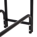 Sunnydaze 8-Foot Firewood Log Rack - Indoor/Outdoor Black Powder-Coated Steel Storage Accessory Sunnydaze