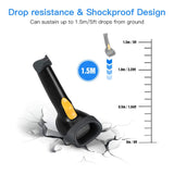 Eyoyo EYH2 Handheld USB 2D Barcode Scanner, Wired Automatic QR Code Scanner PDF417 Data Matrix Bar Code Reader with Long USB Cable for POS Mobile Payment, Convenience Store, Supermarket, Warehouse Eyoyo