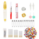 660Pcs Friendship Bracelet String Kit with Storage Box, Embroidery Floss Kit Include 110 Colors Embroidery Thread, 500 Beads, 50 Cross Stitch Tools for Hand Embroidery Knitting Sewing Floss Bobbins CUVOKUR