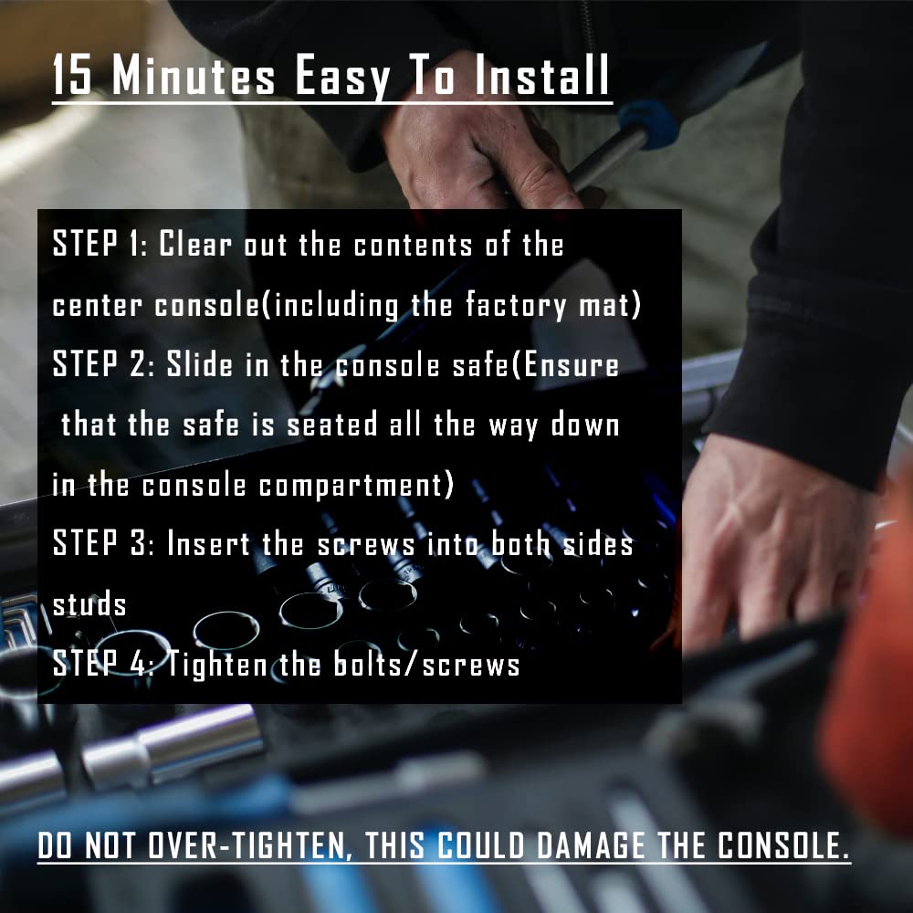 Center Console Safe Gun Safe, WASAI Console Gun Vault Lock box Compatible with RAM 1500/2500/3500 LARAMIE/BIGHORN/POWERWAGON 2019-2025, NOT FIT Cup Holder with Cover, Fingerprint Lock with Backup Key. WASAI