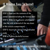 WASAI Center Console Gun Safe Vault Compatible with 2022-2025 Toyota Tundra and 2023-2025 Toyota Sequoia, Premium Console Lock Box, Locking Vault with Electronic Keypad Lock. WASAI