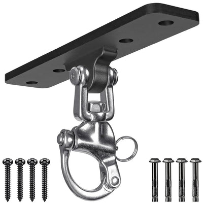 Dolibest Punching Bag Hanger, Heavy Bag Ceiling Hook 360° Rotation, Spring Release Design for Body Weight Strength Training Systems, Aerial Yoga Swing & Hammock, Resistance Band (900LB)