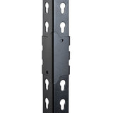 Edsal UR-364BLK Black Steel Industrial Shelving, 4 Adjustable Shelves, 3200 lb. Capacity, 60" Height x 36" Width x 18" Depth EDSAL