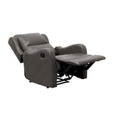 Lexicon Manual Recliner Chair, Reclining Sofa Chair, Home Theater Seating, Wall Hugger, Manual Recliner for Living Room/Office/Apartment, Easy Assembly, Gray Faux Leather Lexicon