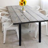 QLLY 28 inch Adjustable Metal Furniture Legs, Square Office Table Furniture Leg, Set of 4 (Black) QLLY