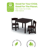 Delta Children MySize Kids Wood Table and Chair Set (2 Chairs Included) - Ideal for Arts & Crafts, Snack Time, Homework & More - Greenguard Gold Certified, Dark Chocolate, 3 Piece Set Delta Children