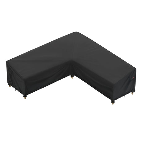 iBirdie Outdoor Sectional Cover fit 100 x 100 inch, 98 x 98, 96 x 96 L-Shaped Patio Sofa Waterproof Weatherproof 600D Heavy Duty Garden Furniture Cover for Outside L Shape Couch iBirdie