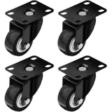 Swivel Caster Wheels Rubber Base with Top Plate & Bearing Heavy Duty with Pack of 4 Black by Online Best Service (2" NO Brake) Online Best Service