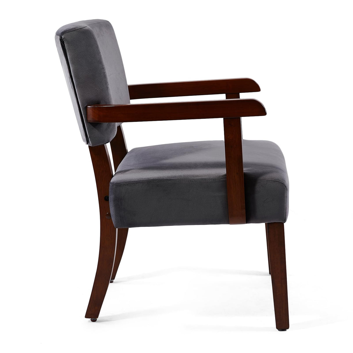 FAGAGA Accent Chair Set of 2 with Table, Living Room Chairs with VelvetSoft Seat and Armrests for Living Room Bedroom Reading Room Waiting Room (Greyvelvet) FAGAGA