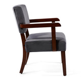 FAGAGA Accent Chair Set of 2 with Table, Living Room Chairs with VelvetSoft Seat and Armrests for Living Room Bedroom Reading Room Waiting Room (Greyvelvet) FAGAGA