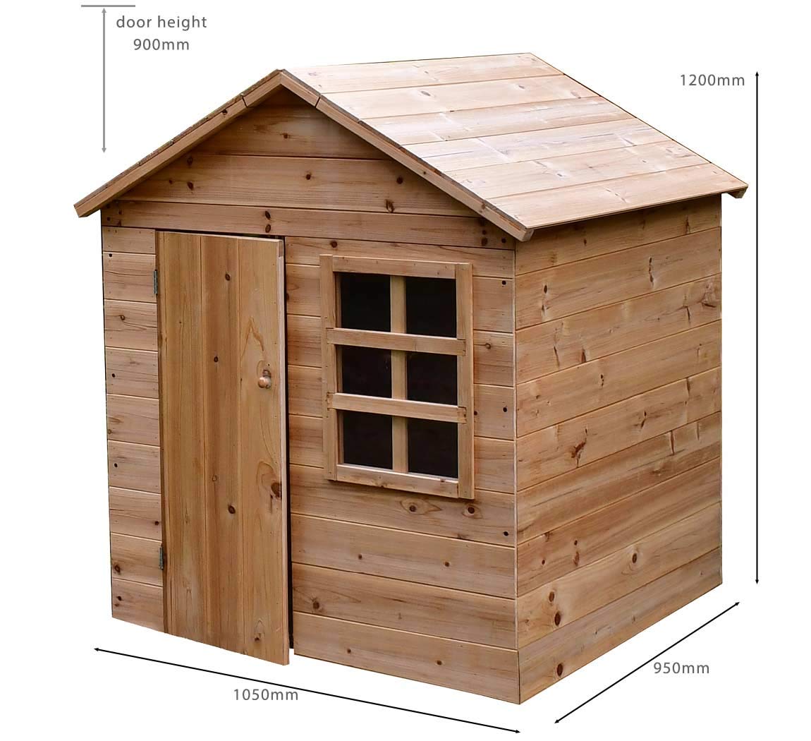 Evermeadow Wooden Playhouse | Garden Games | 51" H x 41" W x 38" D (Playhouse) Garden Games
