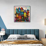 ijbnhd Diamond Painting Kits for Adults - House Diamond Art Kits for Adults, 5D Diamond Painting Dream House, DIY Full Drill Diamond Painting Cartoon Gem Art Crafts 14x14inch ijbnhd