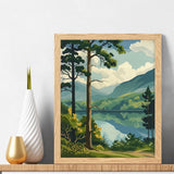 Natuyalo Paint by Numbers Kit for Adults - Forest Landscape Paint by Number on Canvas Without Frame, DIY Acrylic Painting for Ideal Gift Home Wall Decor (16x20 Inch) Natuyalo