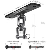 Dolibest Heavy Bag Hanger,Wall Ceiling Mount Hook 360° Rotation Wood Beam Holder Body Weight Strength Training Systems, Aerial Yoga Swing & Hammock, Resistance Band for Wooden Sets(600 LB Capacity) Dolibest