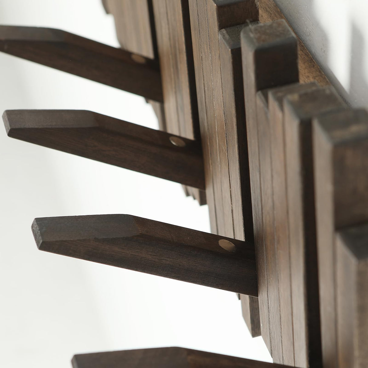 GOGREEBELL Natural Wood Wall Mounted Piano Coat Rack| Coat Rack Wall Mount| Flip Down Wall Hook Rack 7 Hooks| Entryway Wall Art Hook,Made of Acacia Wood (Wood Wax Oil Dyed Walnut Color).Wall Art GOGREEBELL