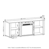 Furinno Classic 70 Inch TV Stand with Fireplace, Solid White Furinno