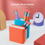 SOLEYIN Matte PLA Filament 1.75mm, 3D Printer Filament 30-300mm/s Printing Speed, Dimensional Accuracy +/- 0.02mm, 1kg Cardboard Spool(2.2lbs) Filament Fits for Most FDM 3D Printers(Moonstone) SOLEYIN