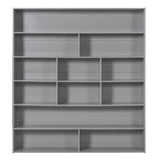 Harper & Bright Designs Grey Full Over Full Bunk Bed with Storage & Bookshelf Harper & Bright Designs